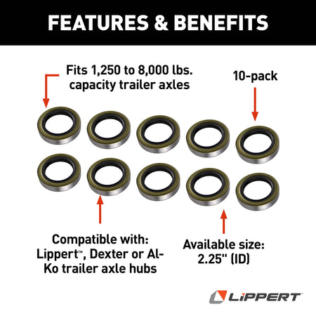 LIPPERT COMP 333963 GREASE SEAL 2.25' ID