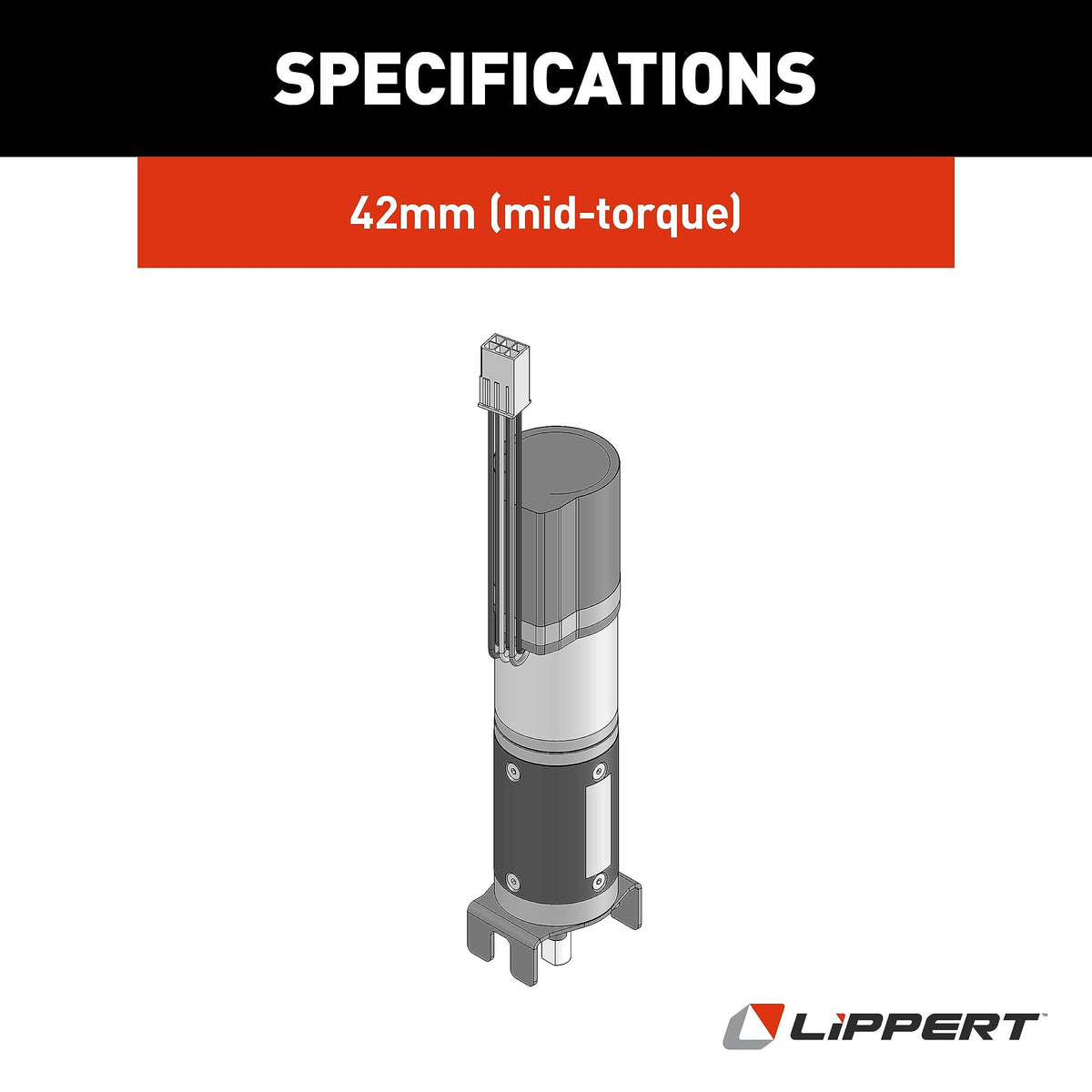 LIPPERT COMP 364262 onents -  in-Wall Slide-Out Motor with Brake - 42mm (Mid Torque)