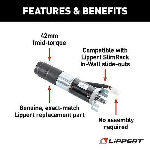 LIPPERT COMP 364262 onents -  in-Wall Slide-Out Motor with Brake - 42mm (Mid Torque)