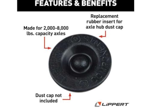 LIPPERT COMP 693722 Lippert : Rubber Insert for Lubed Dust Caps (Universal); 2000-8000#...