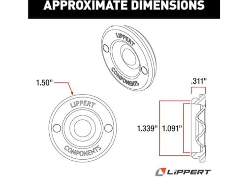 LIPPERT COMP 693722 Lippert : Rubber Insert for Lubed Dust Caps (Universal); 2000-8000#...