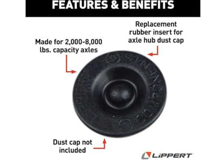 LIPPERT COMP 693722 RUBBER INSERT FOR LUBED DUST CAPS