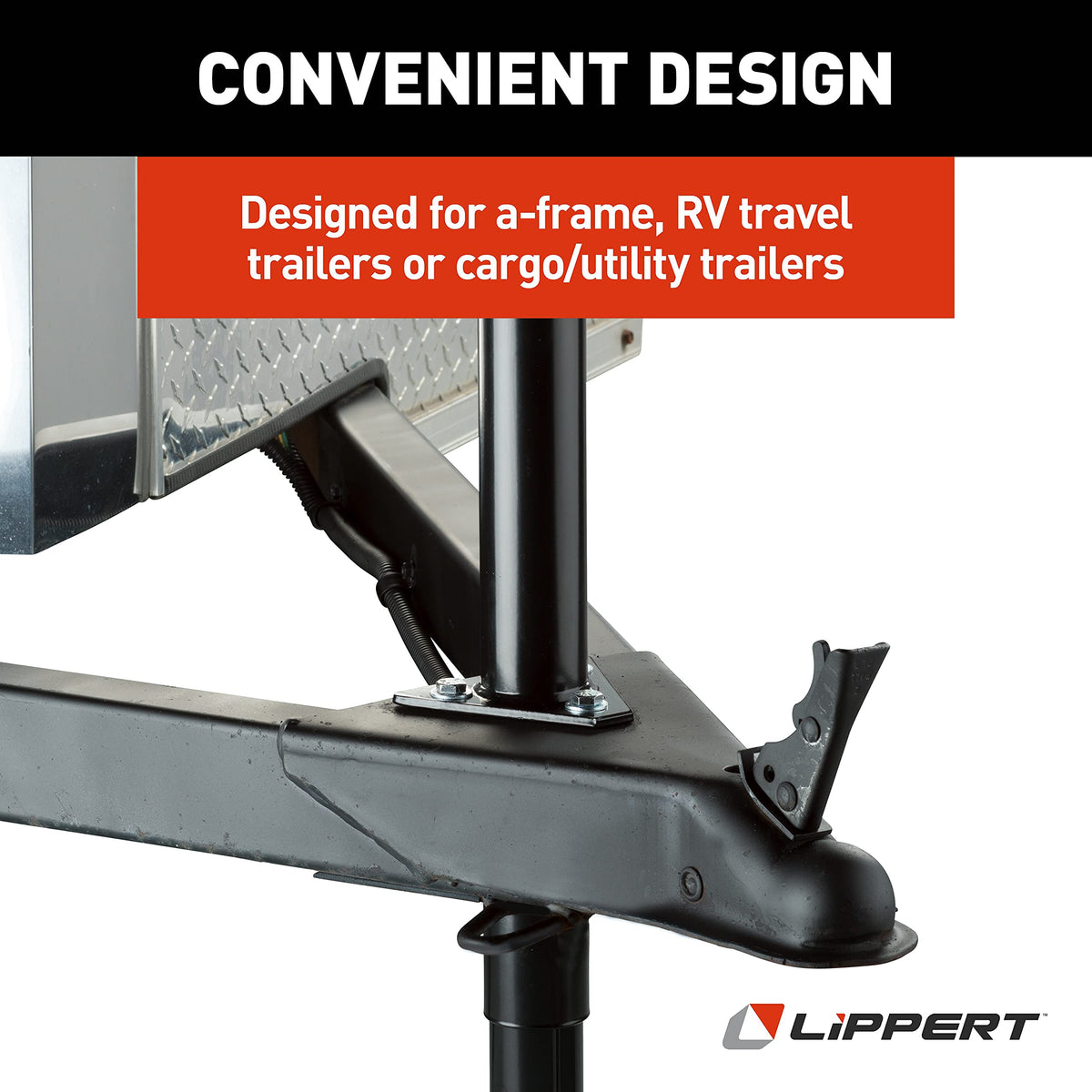 LIPPERT COMP 733926 Lippert Quick Drop Tongue Jack for A-Frame Travel, Cargo, and Utili...