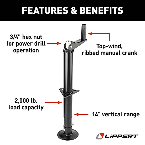 LIPPERT COMP 733926 QUICK DROP MANUAL TONGUE JACK-2000