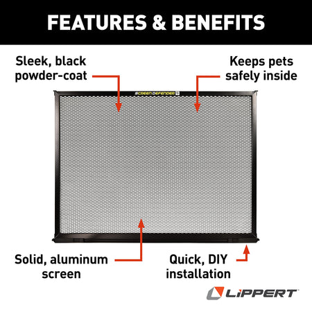 LIPPERT COMP 859791 onents  Screen Defender RV Entry Door Aluminum Screen Protector, 24...