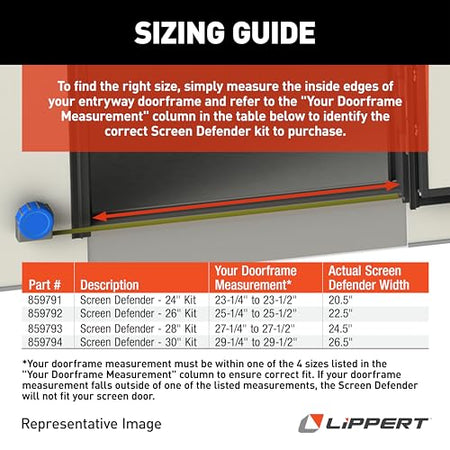 LIPPERT COMP 859791 SCREEN DEFENDER KIT 24 IN