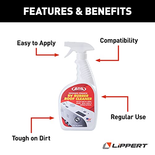 LIPPERT COMP 862414 Rubber Roof Cleaner for 5th Wheel RVs, Travel Trailers and Motorhomes