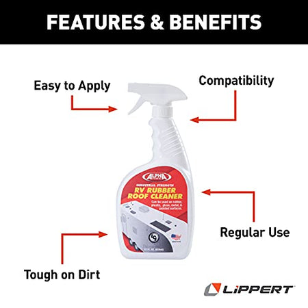 LIPPERT COMP 862414 Rubber Roof Cleaner for 5th Wheel RVs, Travel Trailers and Motorhomes