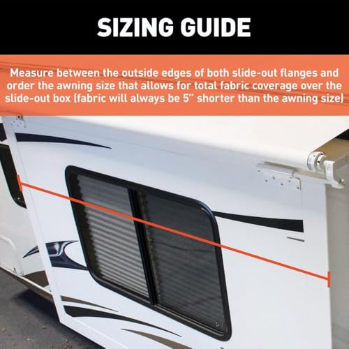LIPPERT COMP V000165063 Solera 5000 Series Black Slide Topper RV Slide-Out Awning 6'6 (6'1 ...