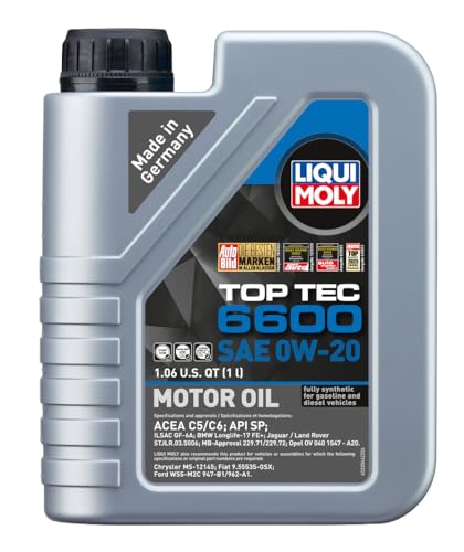LIQUI MOLY New Top Tec 6600 SAE 0W-20 | 1 L | Synthesis Technology Motor Oil | SKU...