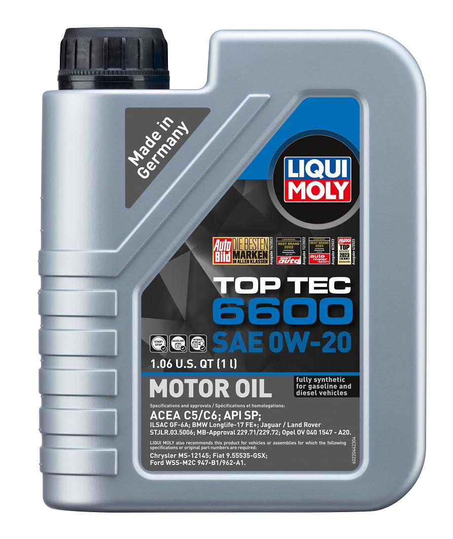 LIQUI MOLY New Top Tec 6600 SAE 0W-20 | 1 L | Synthesis Technology Motor Oil | SKU...