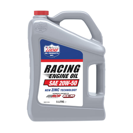 LUCAS OIL LUCA10621 SAE 20W-50 Racing Engine Oil, 5 Quart (Pack of 1) Engine & Performance