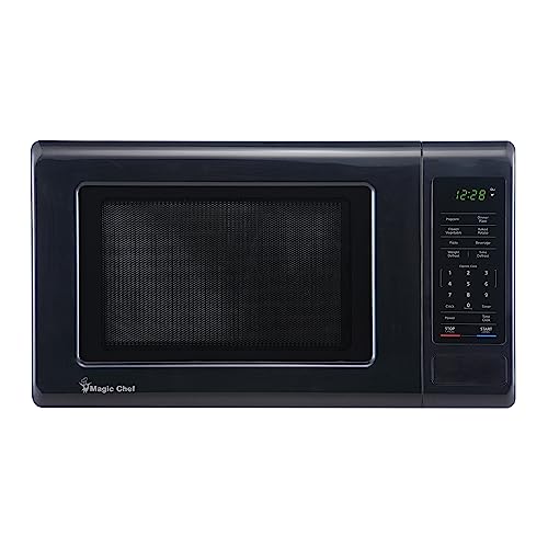 Magic Chef Magic Chef 0.9 Cubic Feet 900 Watt Stainless Countertop Microwave Oven for Compact Spaces with 6