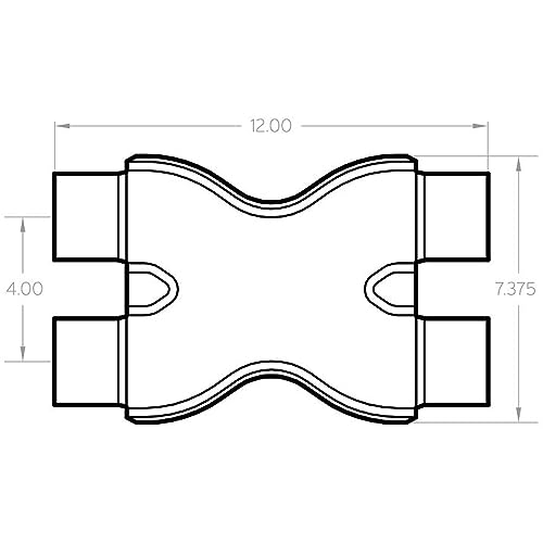MAGNAFLOW 10791 TRANS X 2.5/2.5 X 12 SS