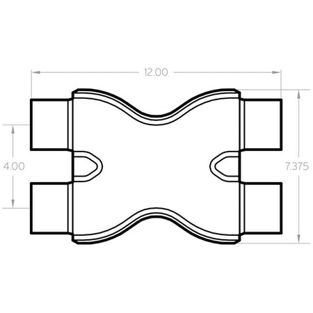 MAGNAFLOW 10791 TRANS X 2.5/2.5 X 12 SS