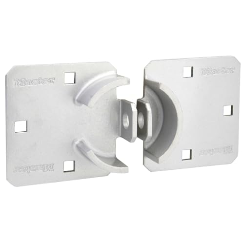 Master Lock Master Lock Chrome Hasp Lock, Heavy Duty Hidden Shackle Lock and Hasp, Solid Steel Lock for