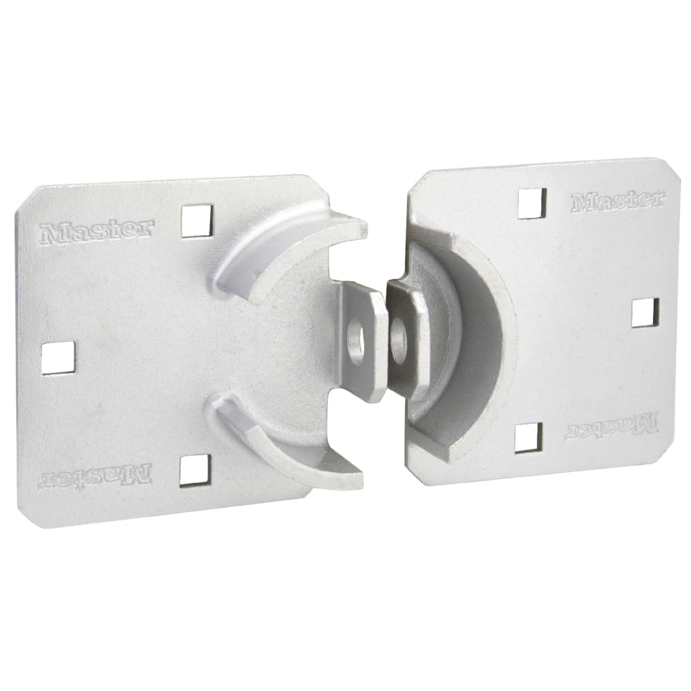 Master Lock Master Lock Chrome Hasp Lock, Heavy Duty Hidden Shackle Lock and Hasp, Solid Steel Lock for