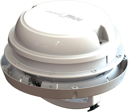 MAXXAIR VENT 00-03810W 0003810W MAXXFAN DOME +6' FAN WHITE W/LED RV & Camper
