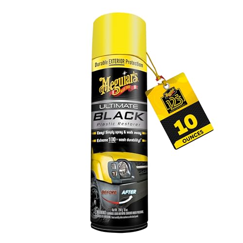 MEGUIARS WAX G16910 Meguiar's Ultimate Black Plastic Restorer, Restore Faded Exterior T...