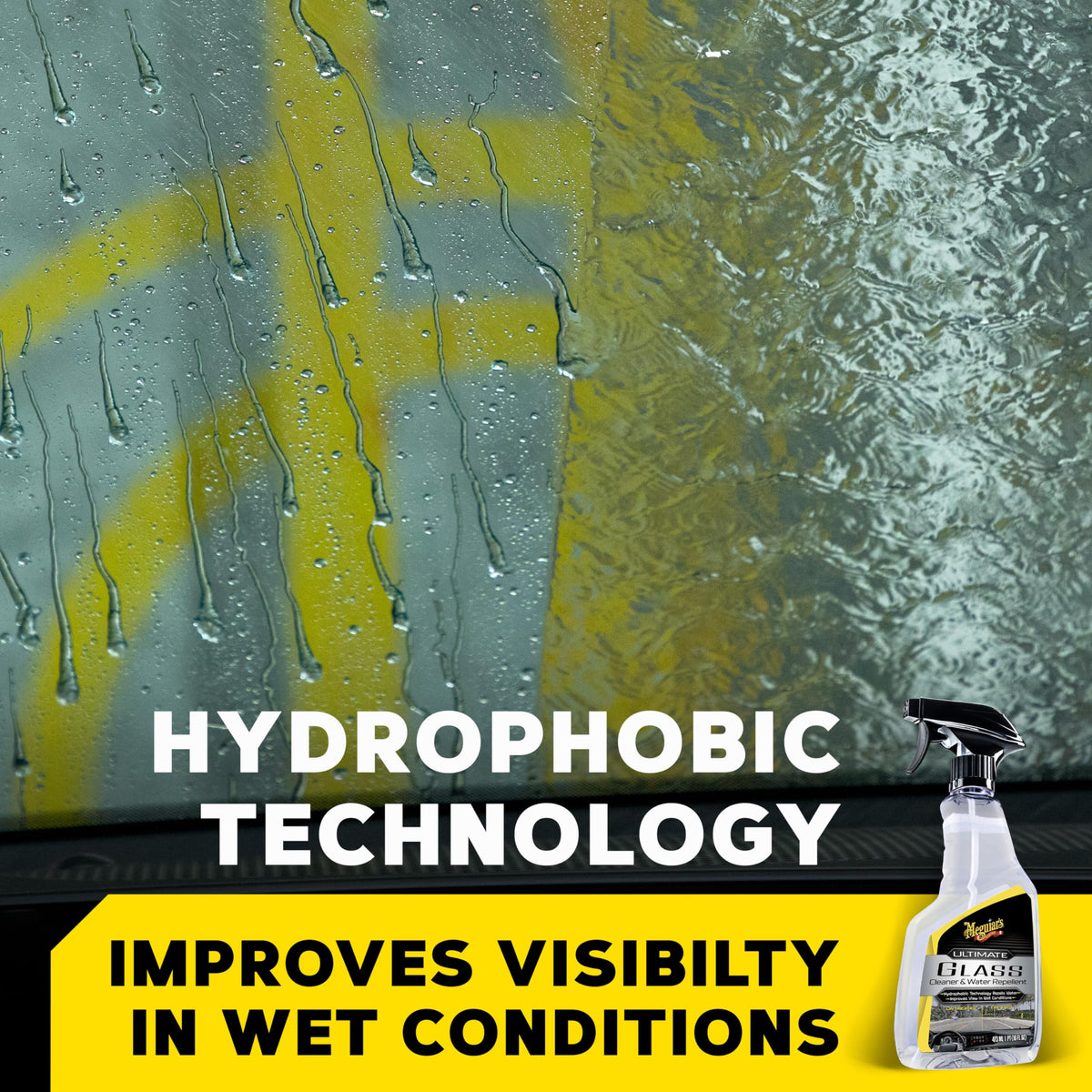 Meguiar's Meguiar's Ultimate Glass Cleaner & Water Repellent - Premium Glass and Window Cleaner for Quick