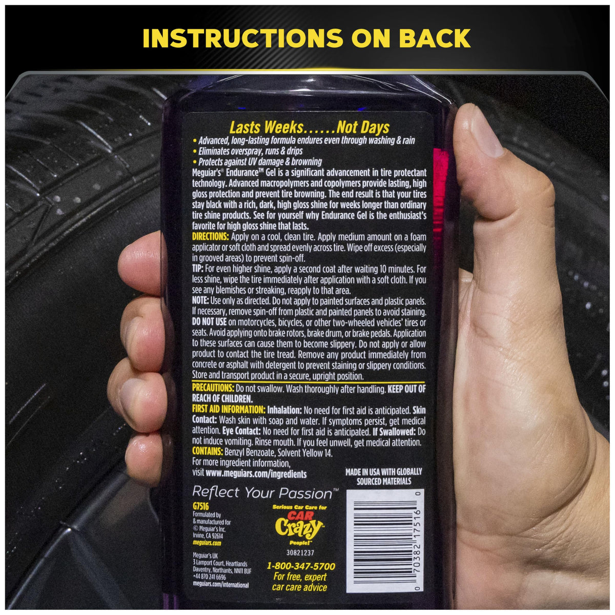 MEGUIARS WAX G7516 ENDURANCE HIGH GLOSS 16OZ