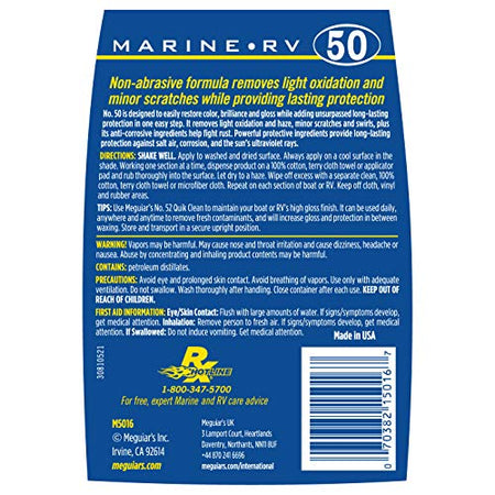 MEGUIARS WAX M5016 BOAT/RV CLEANER WAX - LIQ