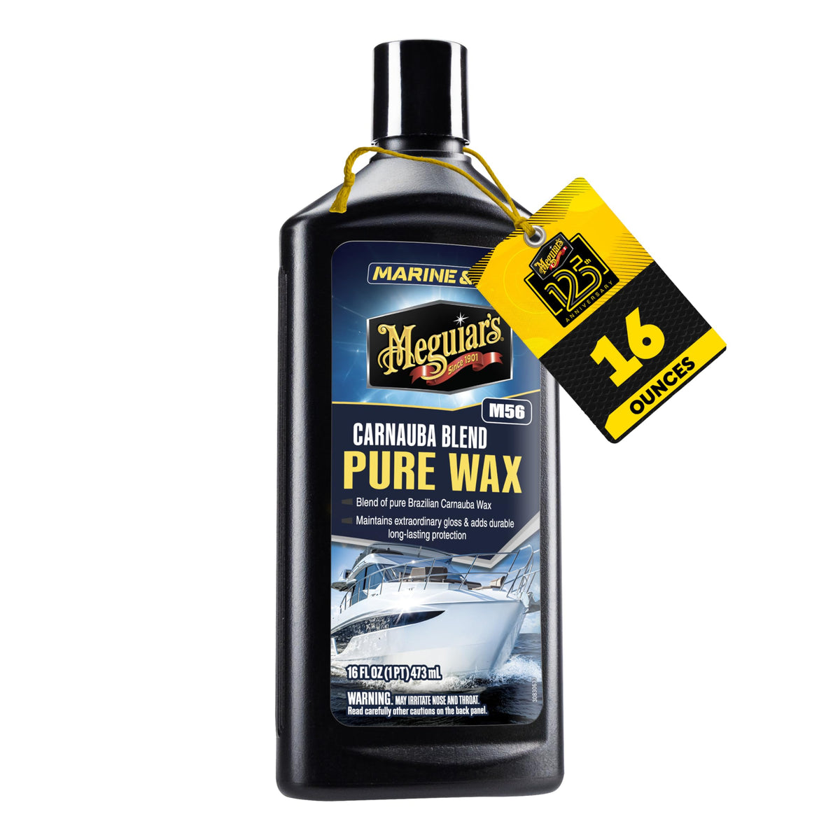 MEGUIARS WAX M5616 Meguiar’s Marine/Rv Pure Wax Carnauba Blend, Boat Wax/Marine Wax, B...