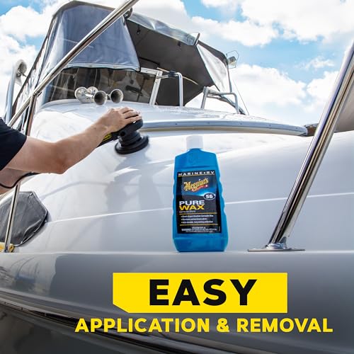 MEGUIARS WAX M5616 Meguiar’s Marine/Rv Pure Wax Carnauba Blend, Boat Wax/Marine Wax, B...