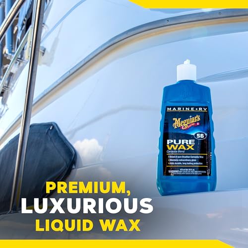 MEGUIARS WAX M5616 Meguiar’s Marine/Rv Pure Wax Carnauba Blend, Boat Wax/Marine Wax, B...