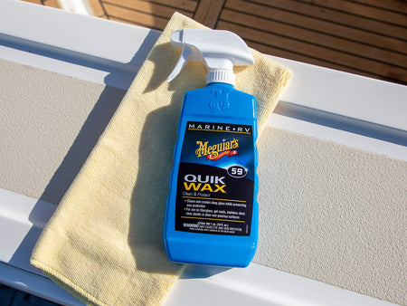 MEGUIARS WAX M5916 Meguiar's Marine and RV Quik Wax Clean and Protect, Removes Water ...