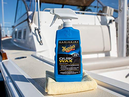 MEGUIARS WAX M5916 Meguiar's Marine and RV Quik Wax Clean and Protect, Removes Water ...