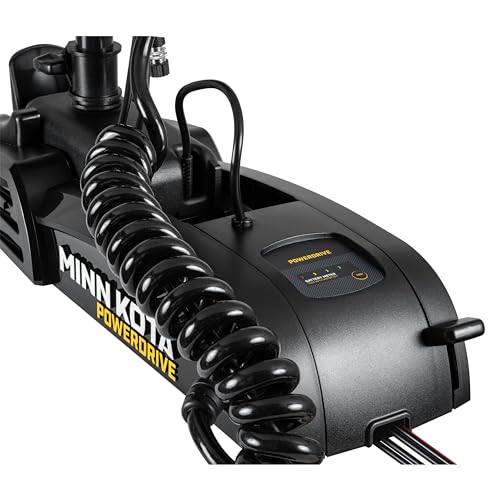 MINN KOTA 1358451 PowerDrive Bow-Mount Electric Trolling Motor with GPS – 55 Lb. Thru...