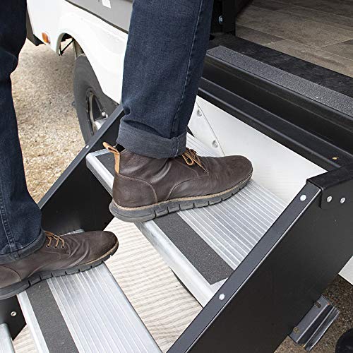 MOR/RYDE STP-207 MORryde  StepAbove Fold-Up RV Entry Step - 3-Step (9 Step Rise), Fi... RV & Camper