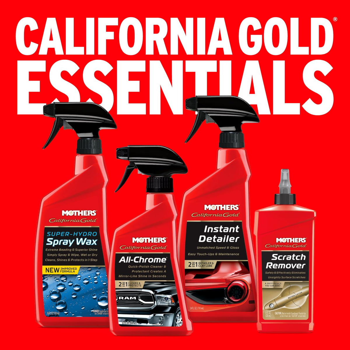 MOTHERS 05222 CA GOLD ALL CHROME 12OZ