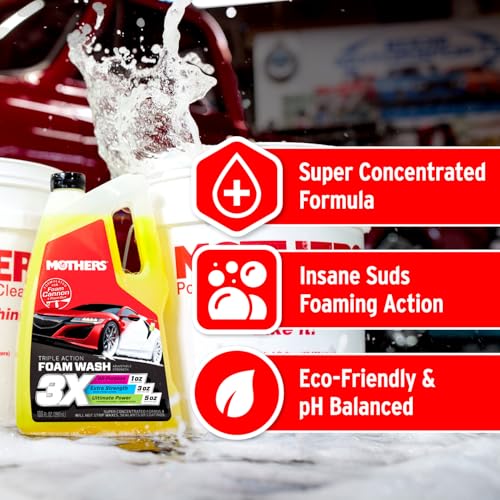 Mothers Mothers Triple Action Foam Wash, 100 oz. — pH Balanced, Eco-Friendly, Super-Sudsy, Foam Cannon,