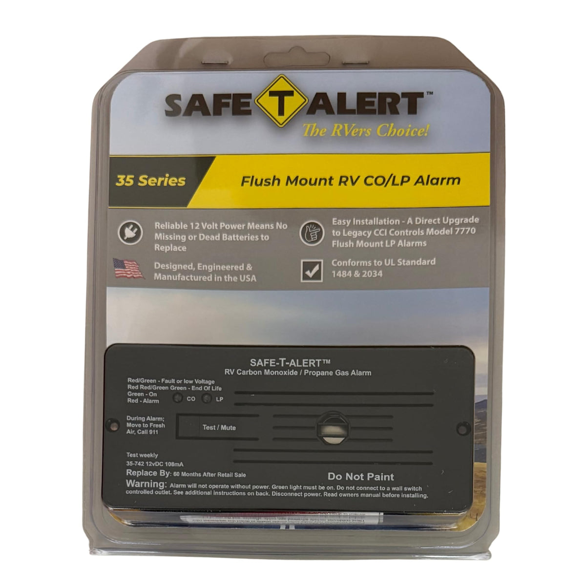 MTI INDUSTRY 35-742-BL Safe T Alert 35 Series Dual LP/CO Alarm - Propane and Carbon Monoxi...