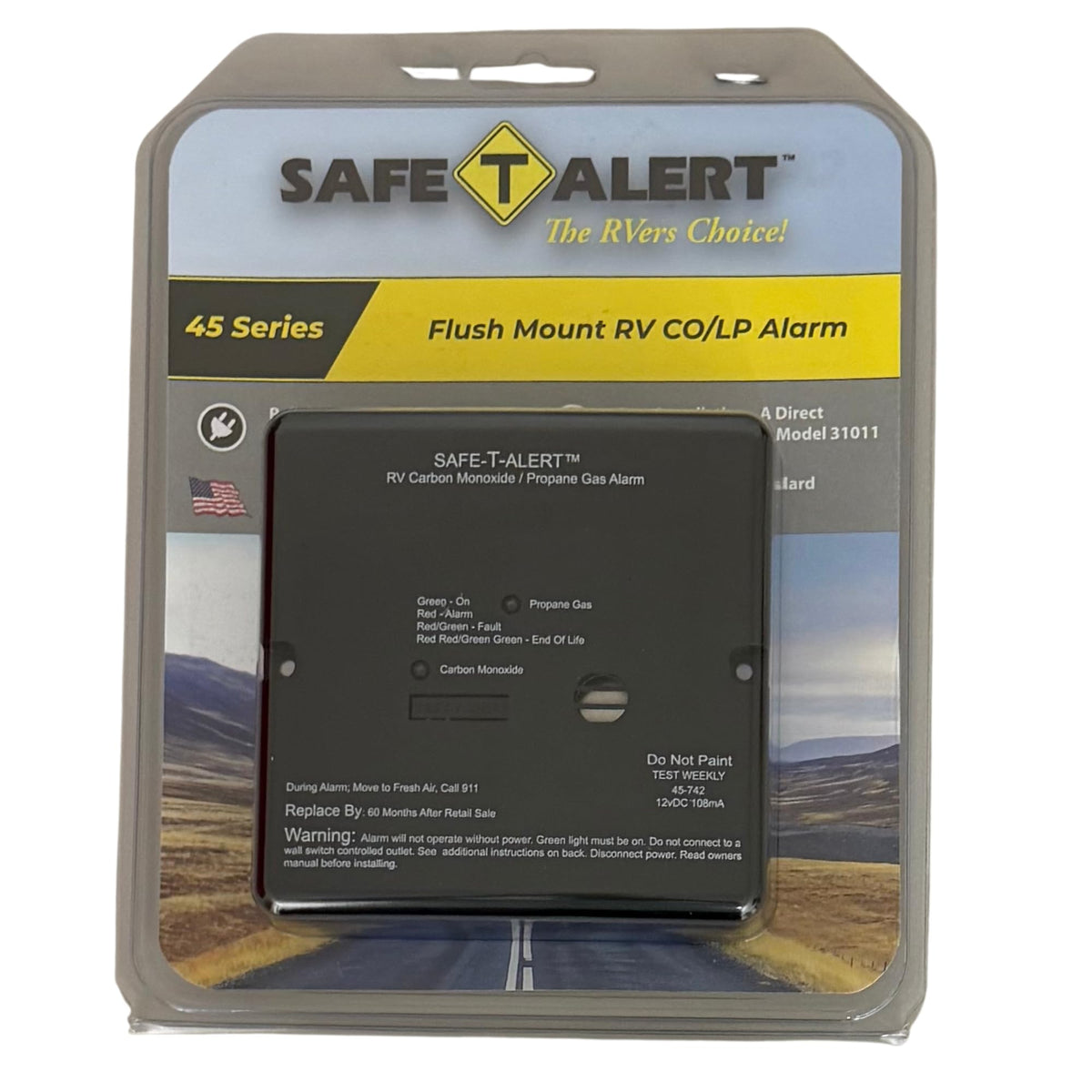 MTI INDUSTRY 45-742-BL 45742BL COMBINATION CARBON MONOXIDE/PROPANE RV & Camper