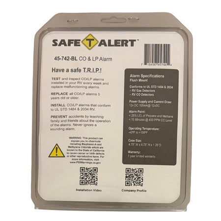 MTI INDUSTRY 45742BL COMBINATION CARBON MONOXIDE/PROPANE