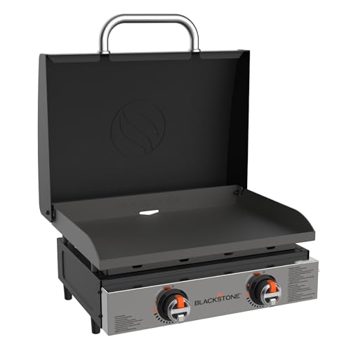 N ATLANTIC I 2205 Blackstone Original 22” Omnivore Tabletop Griddle with Hood, Powde...