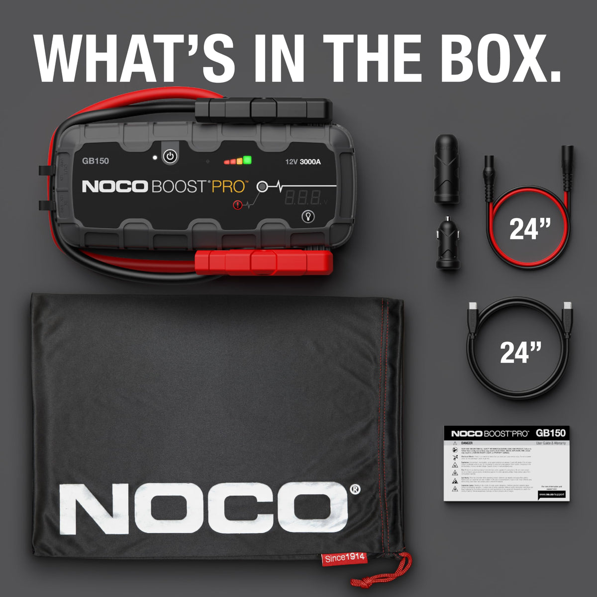 NOCO GB150 Boost : 3000A UltraSafe Jump Starter – 12V Lithium Battery Booster ...