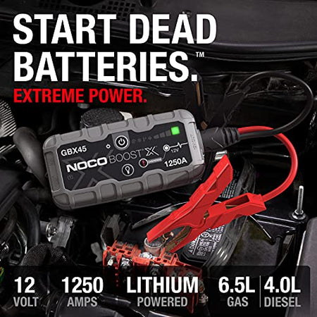 NOCO NOCO Boost X GBX45: 1250A UltraSafe Jump Starter – 12V Lithium Battery Booster Pack, Portable Jump Box,