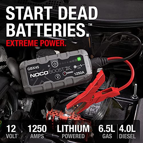 NOCO NOCO Boost X GBX45: 1250A UltraSafe Jump Starter – 12V Lithium Battery Booster Pack, Portable Jump Box,