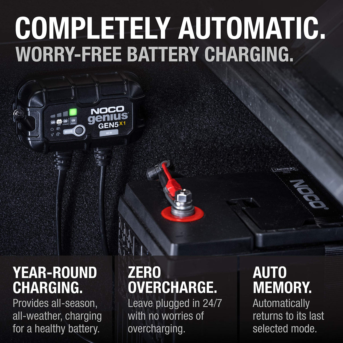 NOCO GEN5X1 1-BANK 5A ONBOARD BATTERY CHARGER