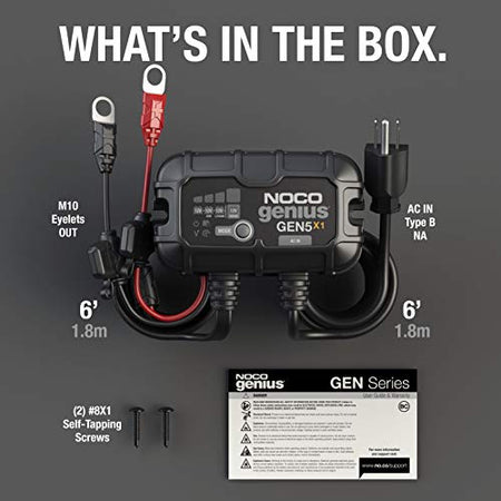 NOCO GEN5X1 1-BANK 5A ONBOARD BATTERY CHARGER