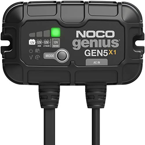 NOCO GEN5X1 Genius : 1-Bank, 5A Onboard Battery Charger - 5A Per Bank, 12V Wate...