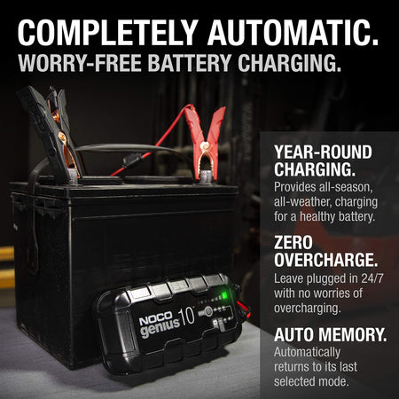 NOCO GENIUS10 10A 6V/12V Smart Battery Charger – Automatic Maintainer, Trickle Ch...