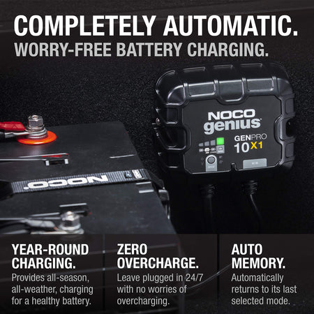 NOCO 0-46221-19047-2 Genius GENPRO10X1: 1-Bank, 10A Onboard Battery Charger - 10A Per Ba...