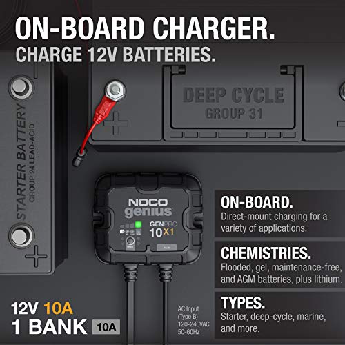 NOCO GENPRO10X1 1-BANK 10A ONBOARD BATTERY CHARGER