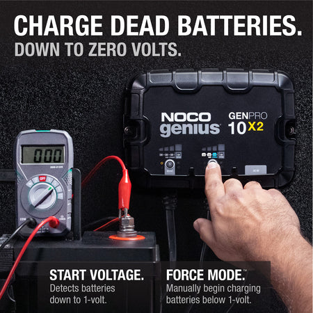 NOCO GENPRO10X2 2-BANK 20A ONBOARD BATTERY CHARGER