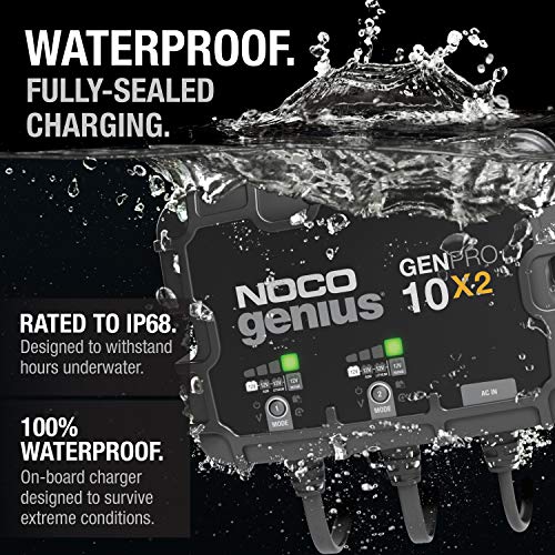 NOCO GENPRO10X2 2-BANK 20A ONBOARD BATTERY CHARGER